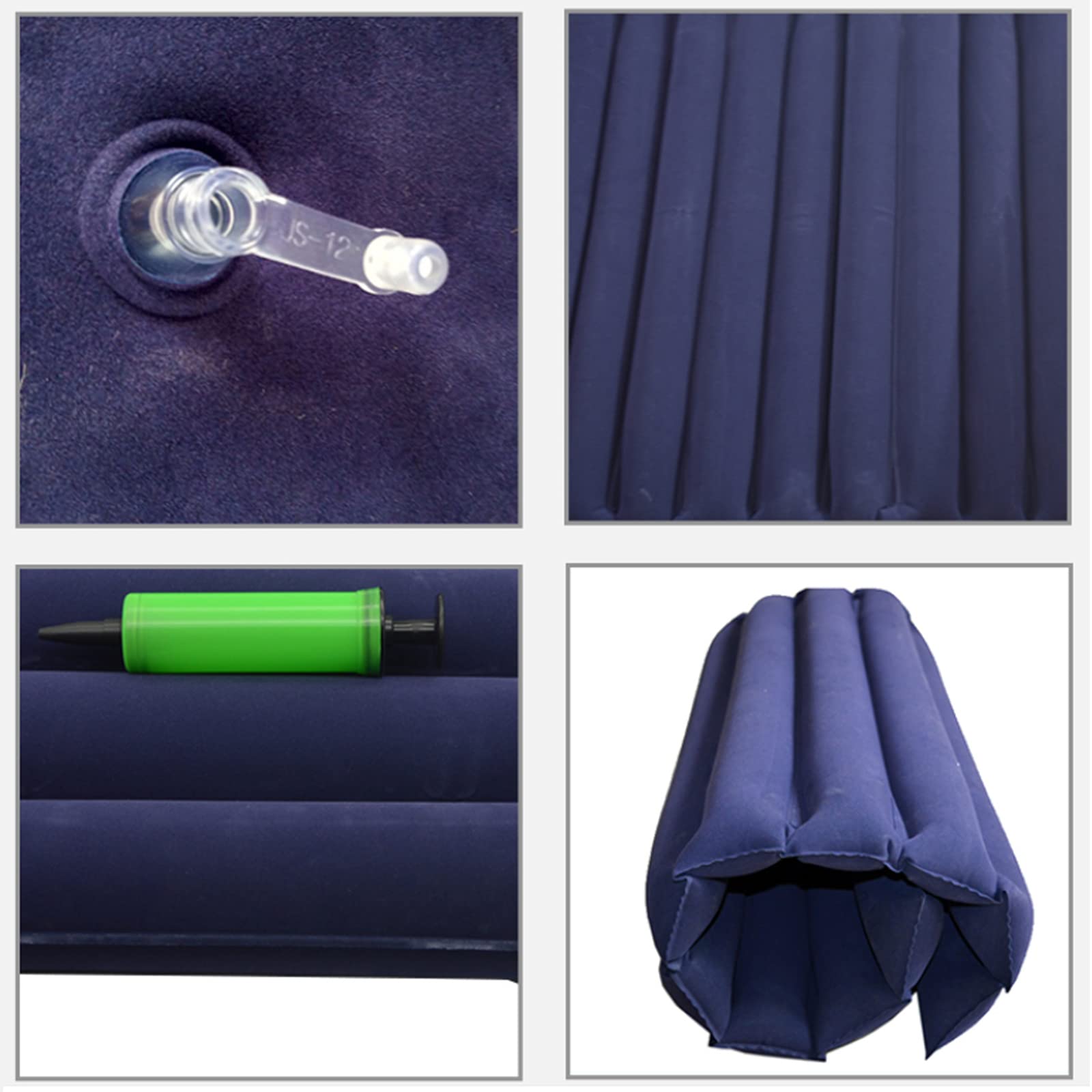 Donut de Almohada para hemorroides para el Dolor de coxis, cojín Inflable para Asiento de Donut para antiescaras, Dolor de Cama, Silla de Ruedas, Silla de Oficina, Azul (Azul) (Azul)