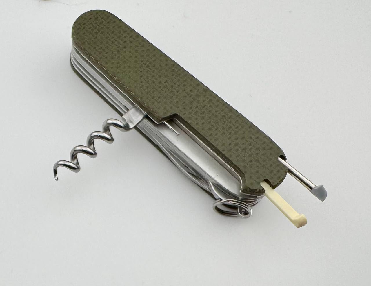 Replacement Covers For Victorinox Scales Plus 91mm Canvas Burlap Micarts Handles With Toothpick Tweezers Pin And Ballpoint Pen (Large Brown)