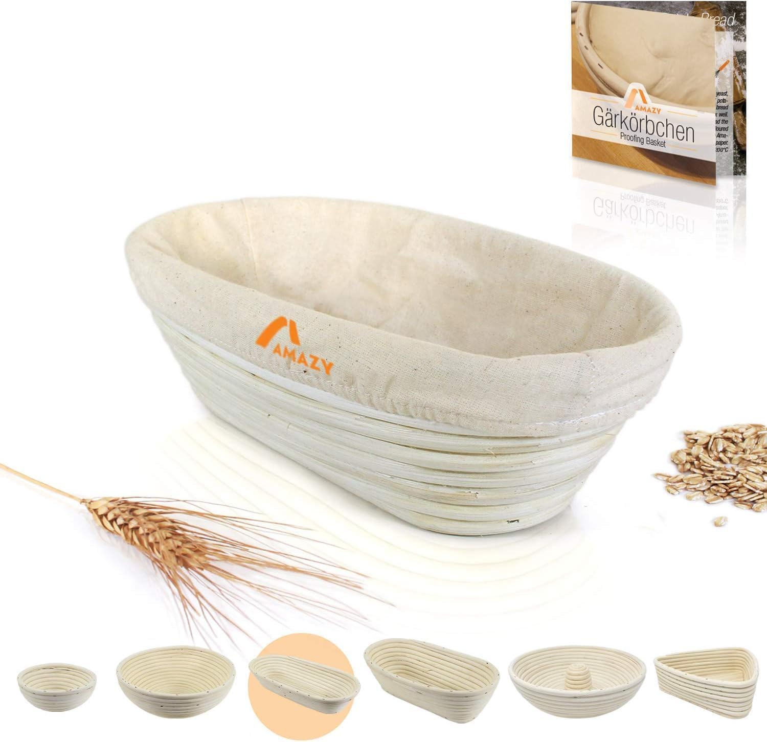Gärkörbchen Oval 35cm: Mit Leintuch Für Perfektes Brot - Naturrattan