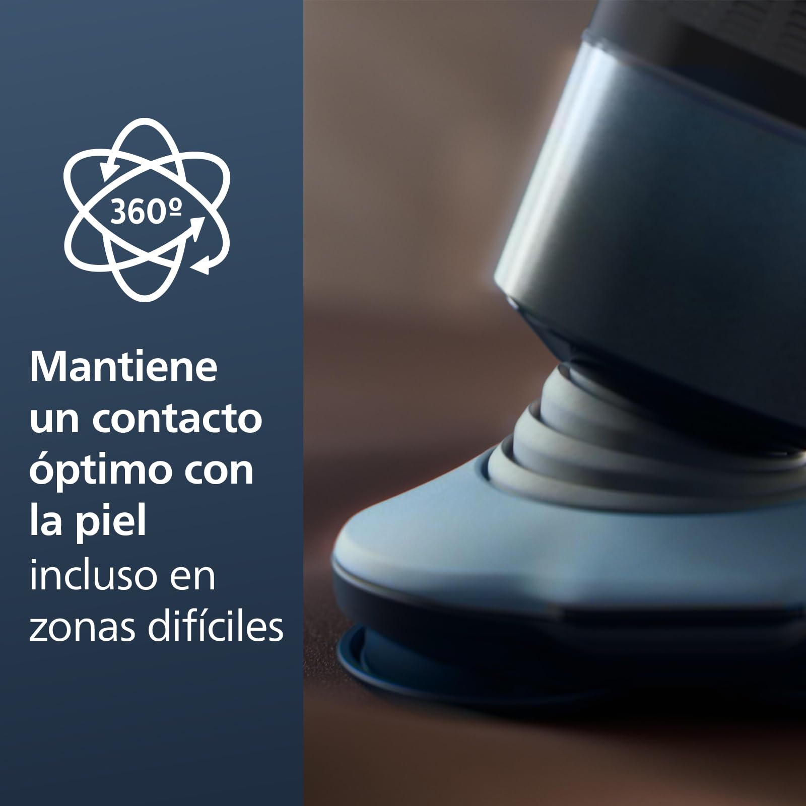 Philips Serie X5000 Afeitadora Eléctrica Hombre, Máquina de Afeitar Barba, 27 cuchillas, Cuida la piel, Cabezal flexible 360º, 50min de uso, En Seco y Húmedo, Recargable, X5004/00, Plata