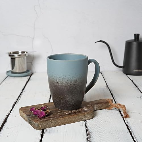 Miniatura 10 de Bosmarlin Taza de té de cerámica con infusor y tapa, 13.5 onzas, taza de té de hojas sueltas con colador, apta para microondas y lavavajillas,