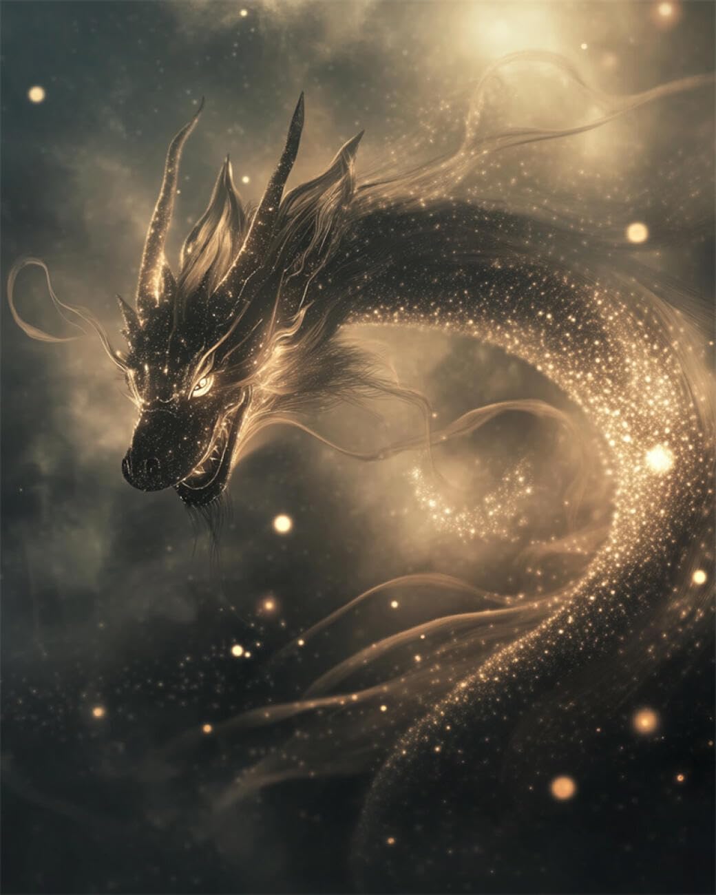 RKFLGEW DIY Bead Embroidery Kit Fantasy Dragon 50x70cm