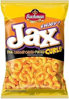 Bachman Jax Cheddar Cheese Puffed Curls 9.75 Oz (2 Bags)