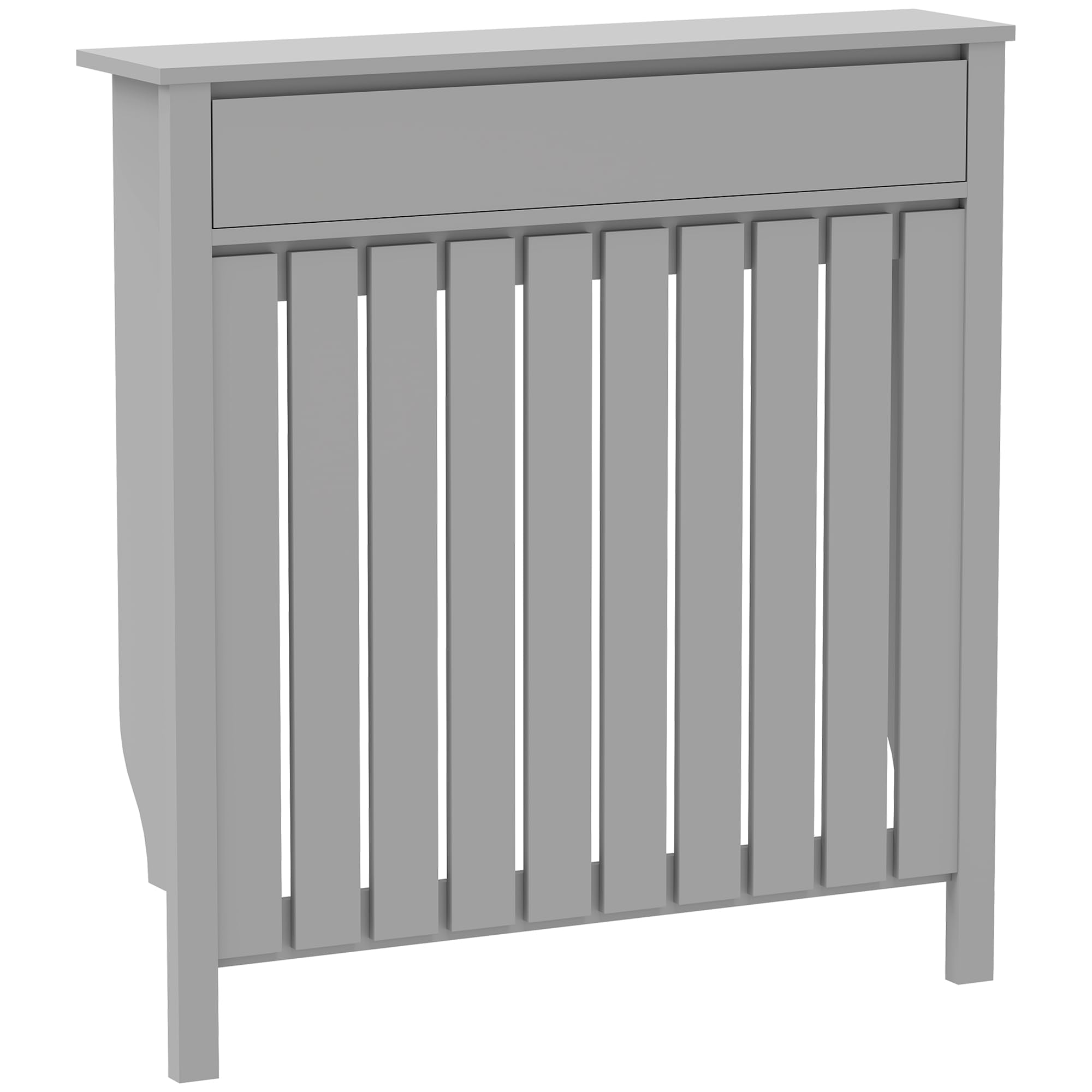 Homcom Grey Radiator Cover With Drawer, Small, 88.5 X 19 X 93Cm,