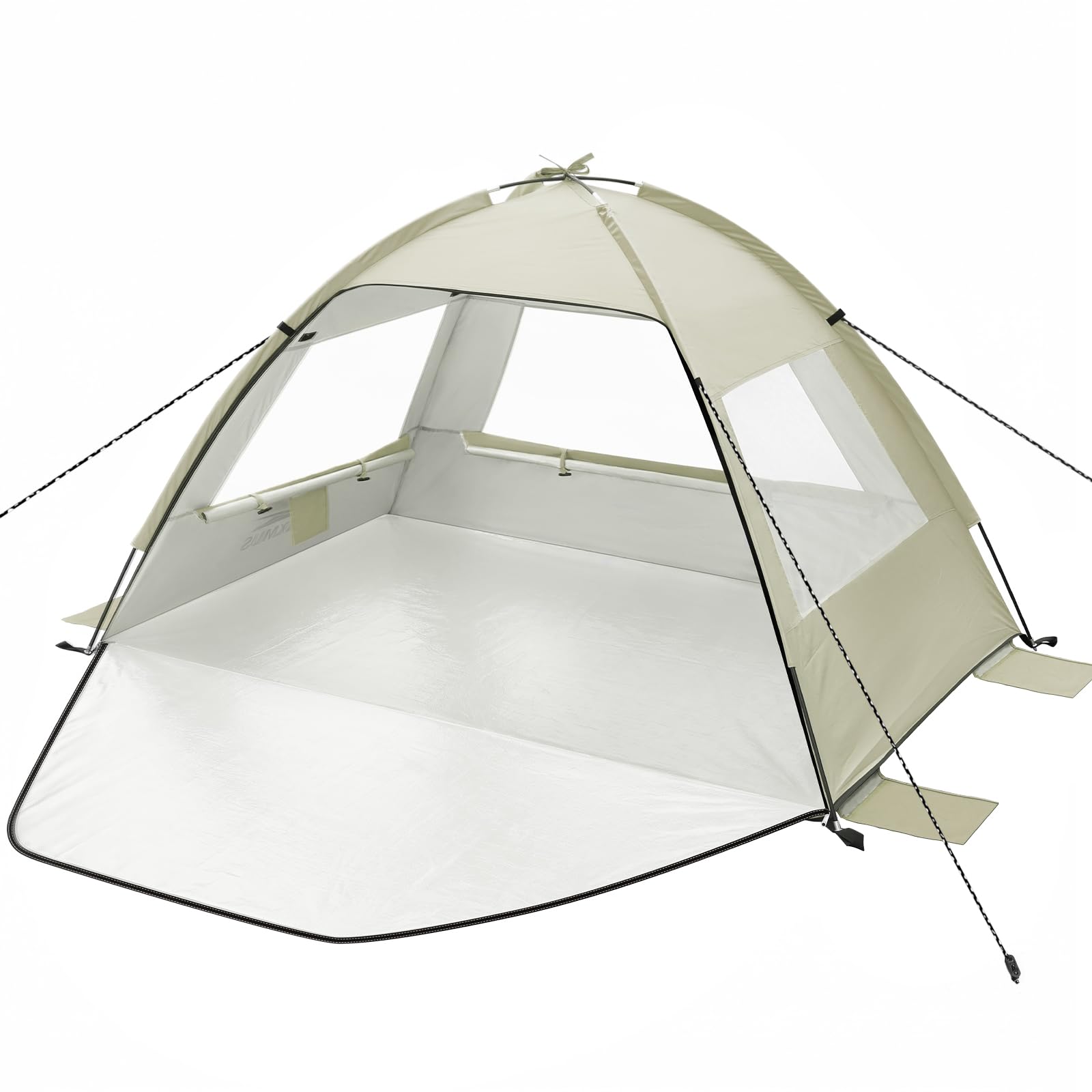 Strandmuschel Tragbarer Strandzelt Sonnenschutz Windschutz Zelt mit UV-Schutz 50+ Camping Zelt für Strand Garten