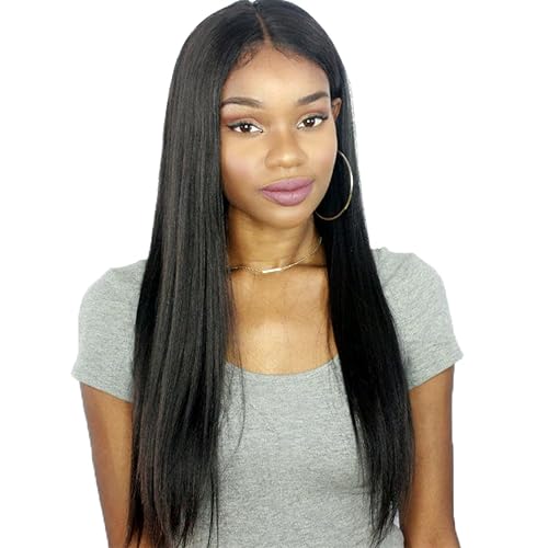 Miniatura 9 de Peluca de cabello humano brasileño recto con encaje frontal 360 para mujer, 150% de densidad 360, 22 pulgadas, Peluca de encaje 360