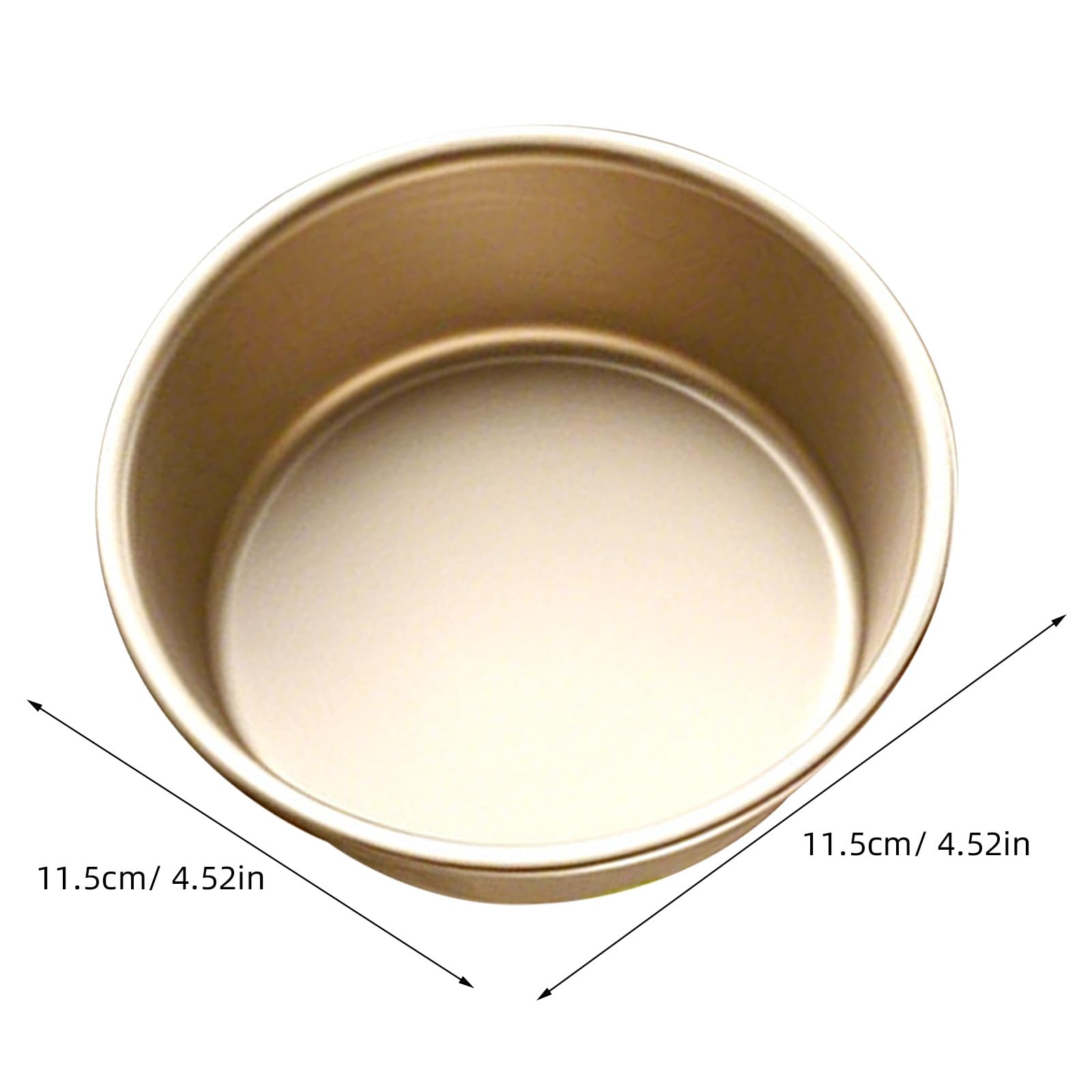 Juego de 8 moldes redondos de acero al carbono para pasteles de 11,4 cm (4,5 pulgadas), con distribución uniforme del calor, aptos para lavavajillas, ideales para reposteros caseros.