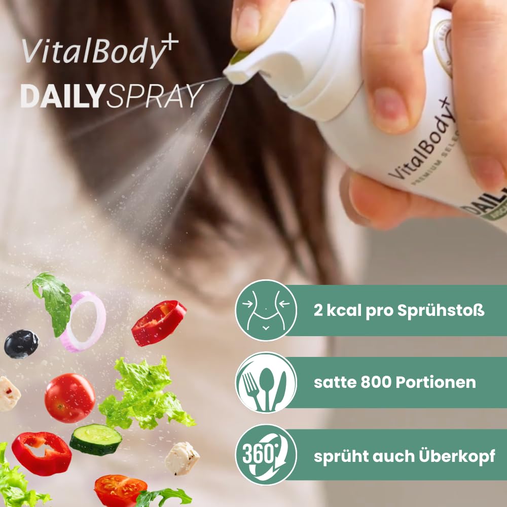VitalBody+ DailySpray MCT Kokosöl Ölspray, 3200 Portionen, 4er Pack
