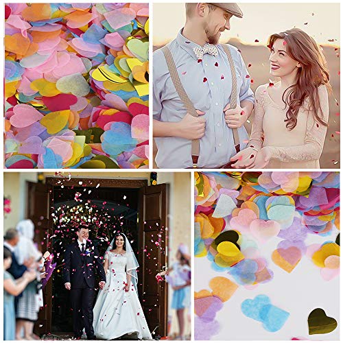 Vegena 6000 Pezzi Cuore Coriandoli, 1 Pollice