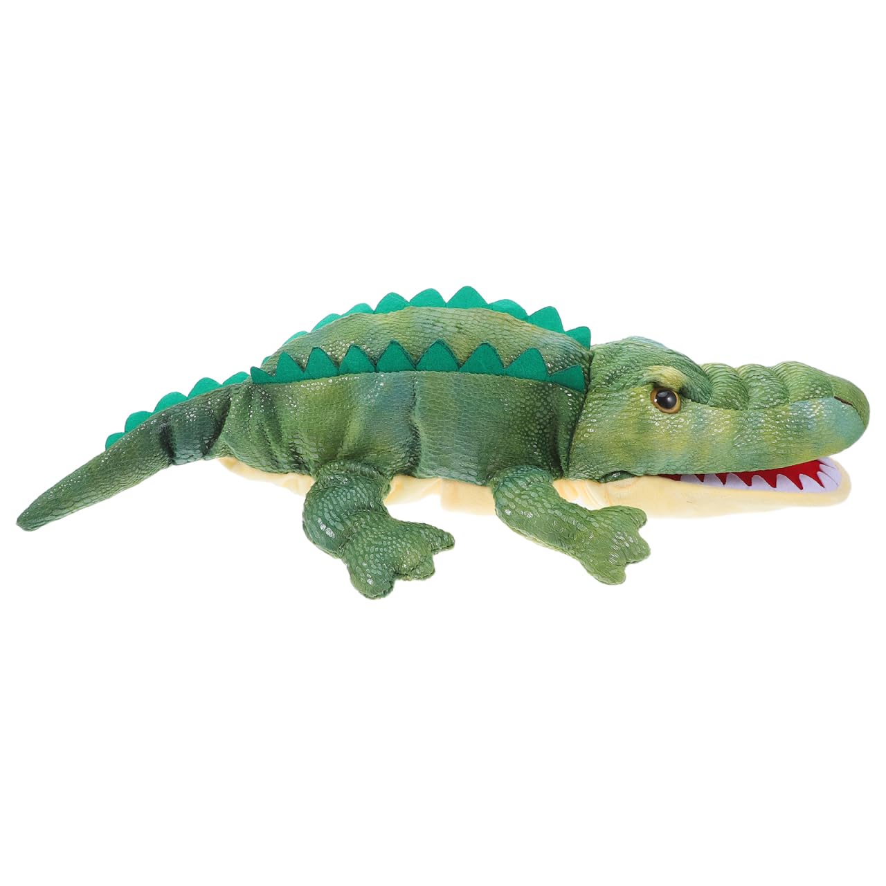 JOINPAYA Alligator Hand Puppet with Movable Mouth Large Plush Animal Hand Puppet Toy for Kids Interactive Storytelling Role Play Educational for Nursery and Home