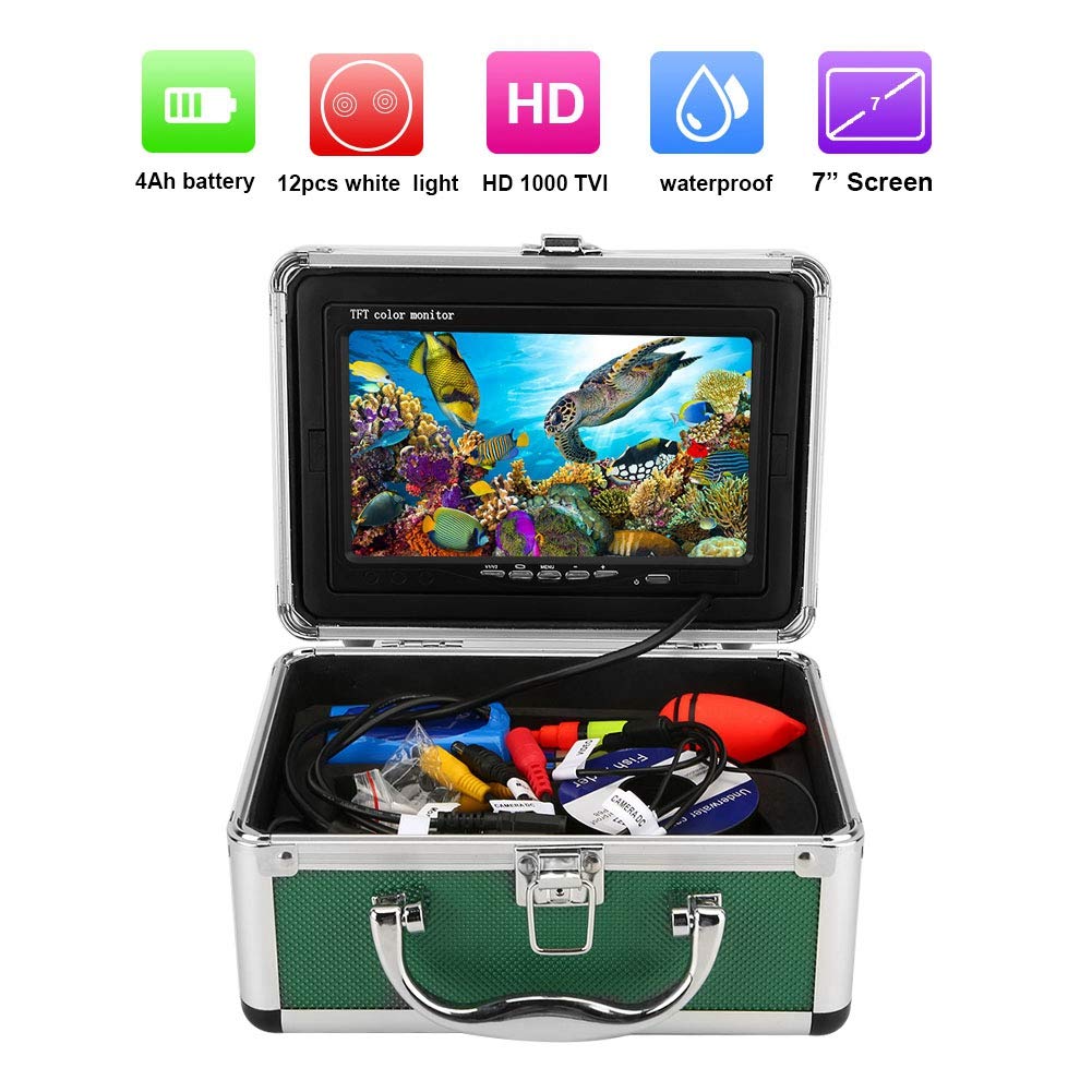 Caméra De Pêche Sous-marine 1000TVL – Moniteur 7 Pouces Avec Câble 20m – Neuf
