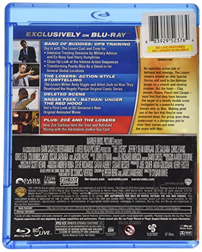 The Losers Blu-ray para noches de cine con amigos y maratón de acción 3