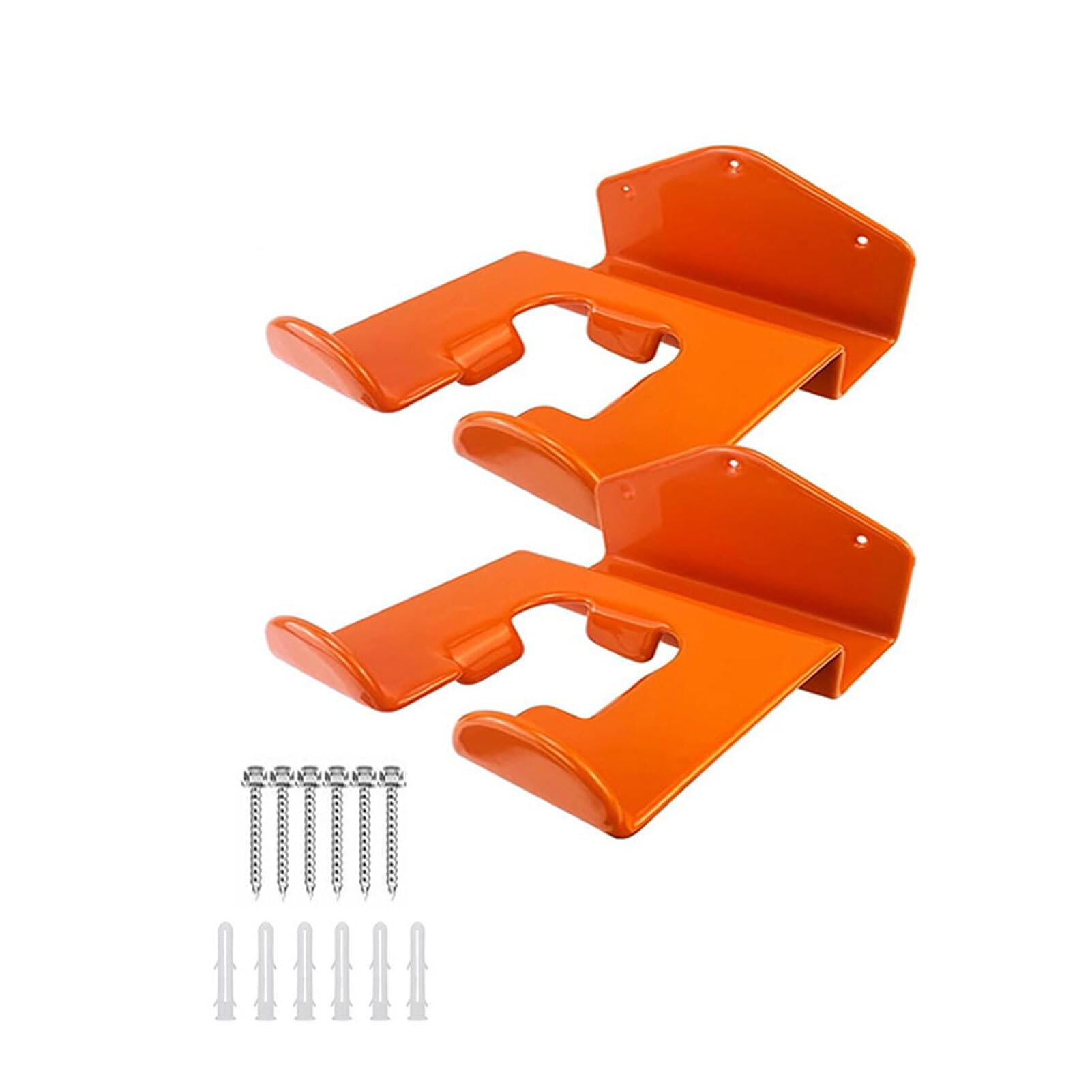 2 soportes para cortacésped montados en la pared para una organización cómoda de las herramientas y otros lugares. Gancho de metal resistente para cortacésped