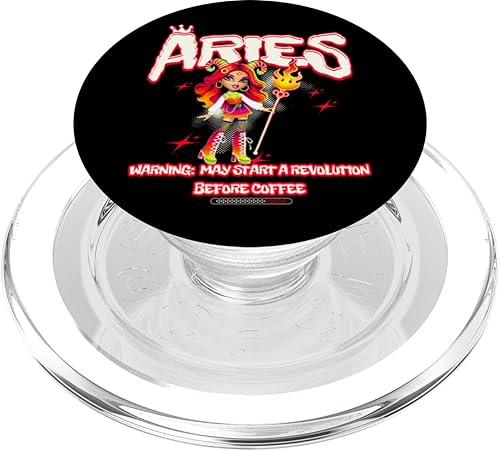 Aries Y2K 90s Nostalgia Retro Vintage Astrology Zodiac PopSockets MagSafe PopGrip for iPhone