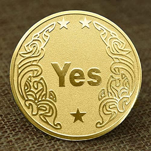 Yes No Commemorative Coin Souvenir Challenge Collectible Coins Collection Art Craft Gifts - Gold