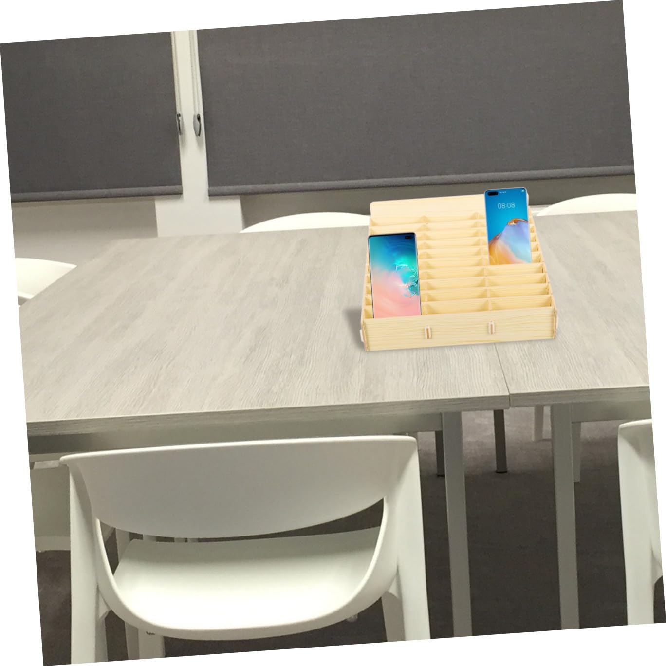 PRETYZOOM Organizer da Scrivania in Legno Portaoggetti da Tavolo Scomparti Multipli per Casa e Studio Design Semplice per Camera e Soggiorno