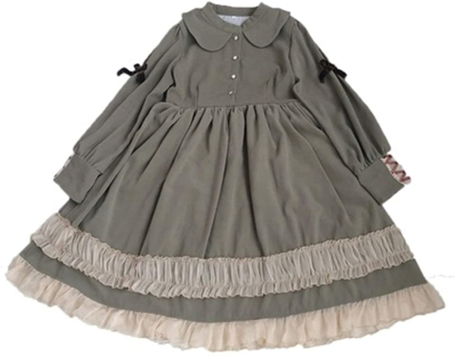Robe Lolita Douce style victorien avec bandage dentelle et bowknot