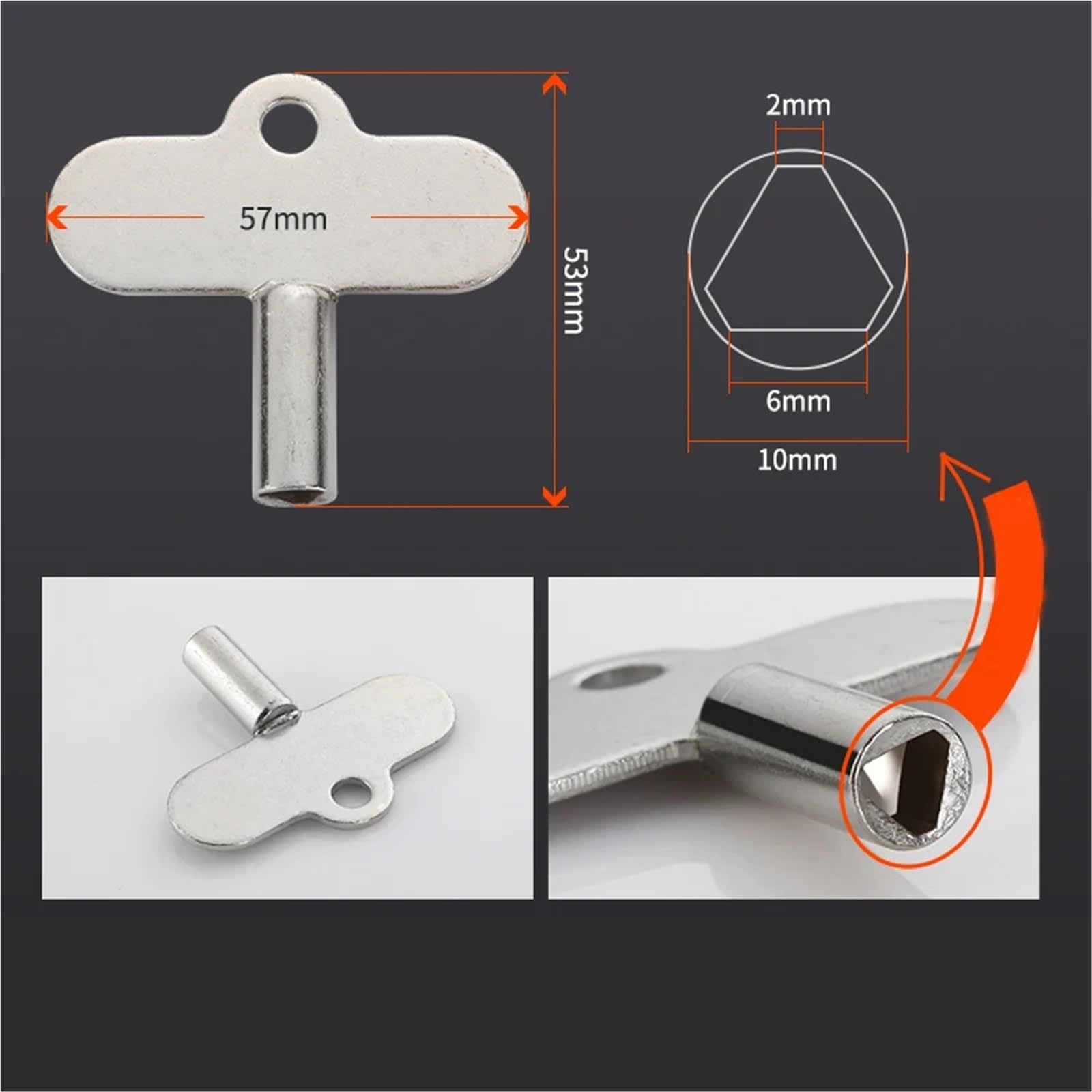 1 valvola a saracinesca in ottone da 1,3 cm, 1,9 cm, 2,5 cm, con serratura a triangolo, interruttore a chiave, valvola dell'acqua DN15 DN20 DN25 per contatore dell'acqua, valvola di blocco antifurto