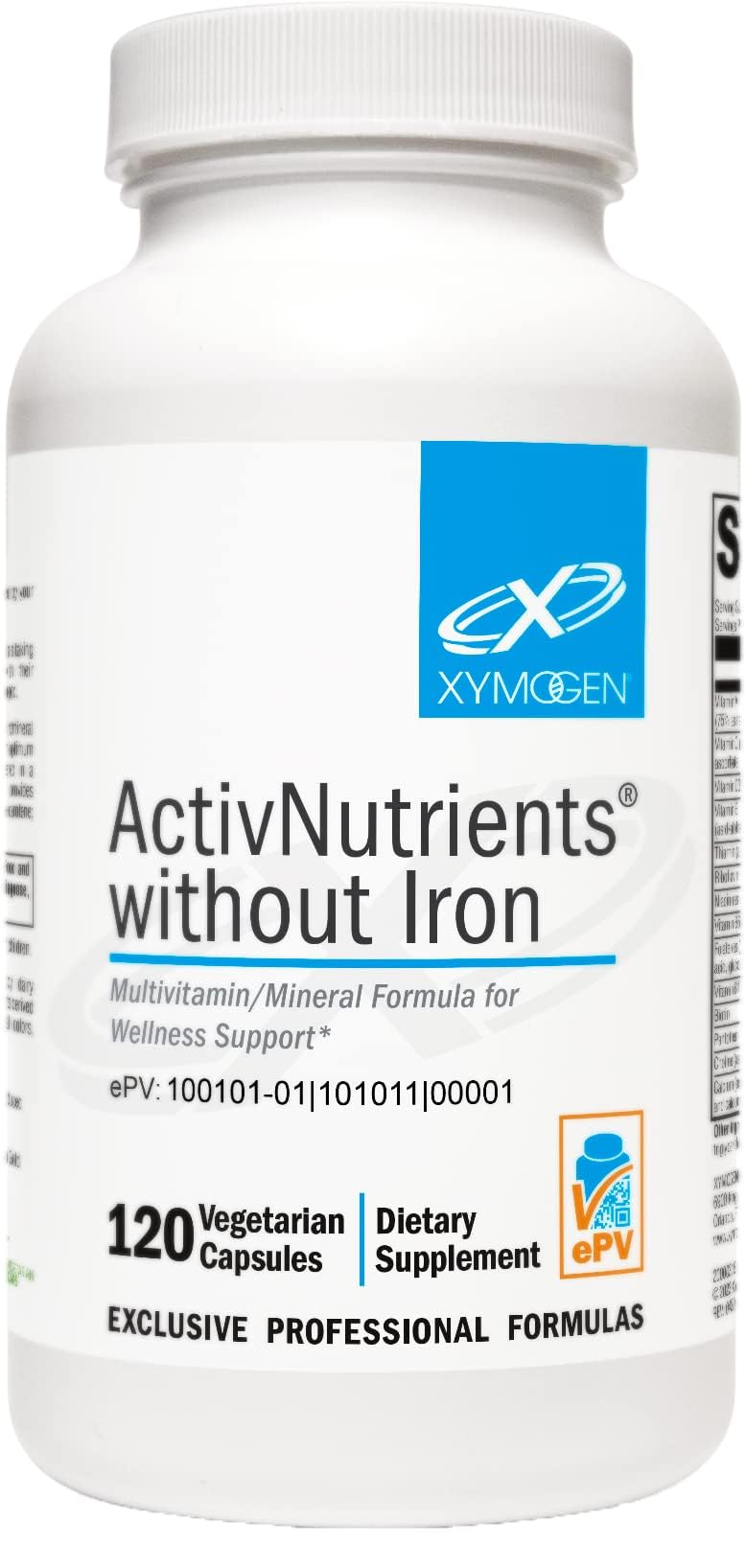 ActivNutrients Without Iron - Multivitamin Multimineral for Wellness, Immune, Energy and Mood Support - Chelated Minerals + Active B Vitamins with Folate (120 Capsules)