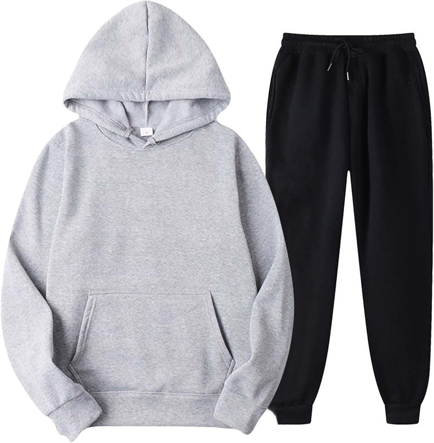 2 Piece Outfits For Women Pants Sets Dressy Casual Plain Long Sleeve Pullover Crewneck Hooded Sweatshirts with Pockets : Clothing, Shoes & Jewelry