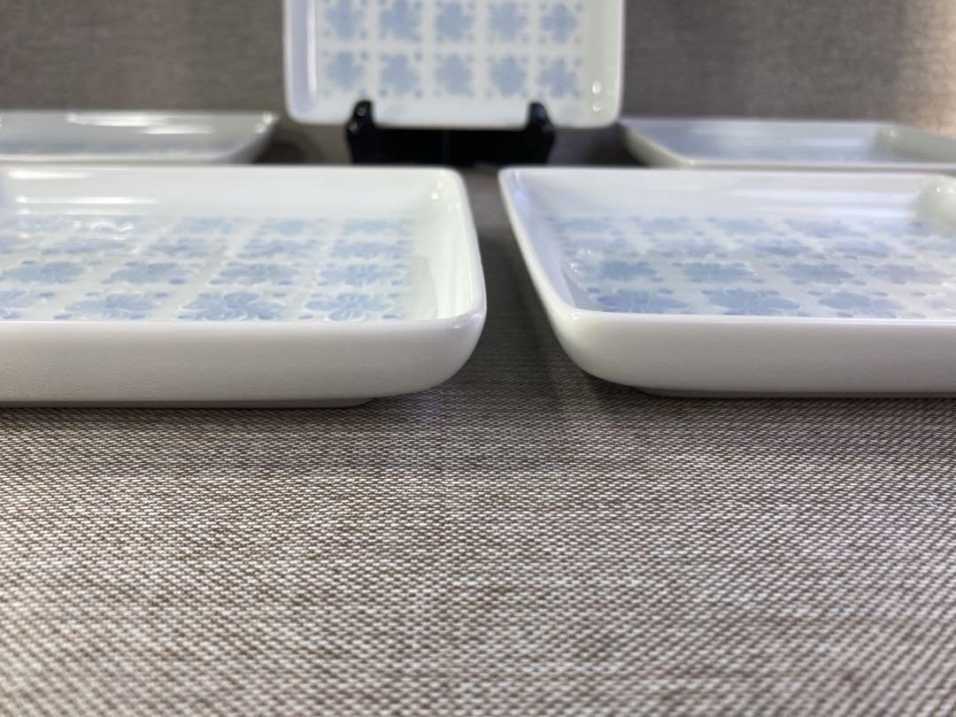 白山陶器　菱形皿　ストライプ　5枚 白山陶器 菱形皿 ストライプ 5枚 白山陶器】【染付地紋】八角取皿 5