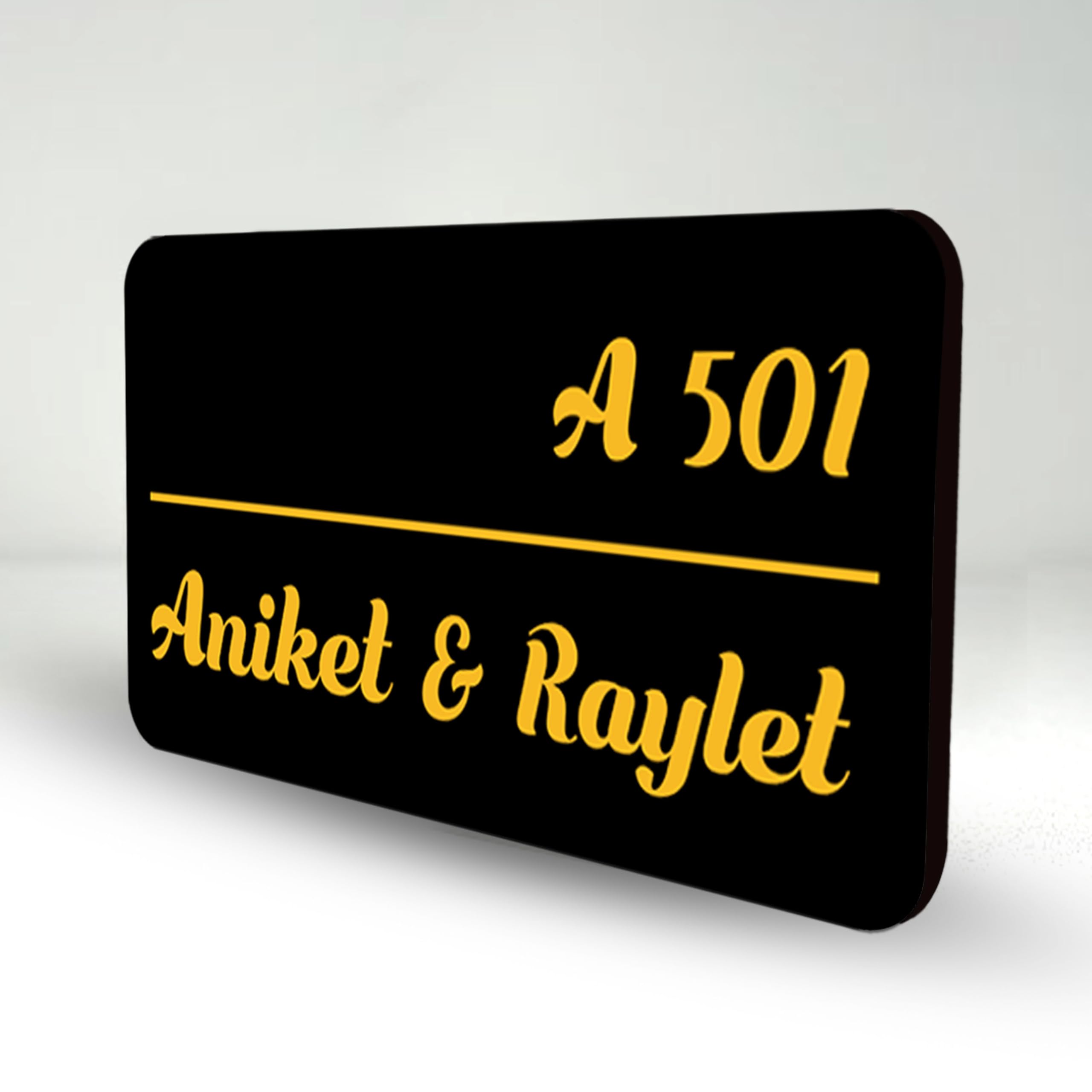 Wooden Name Plate For Home Entrance | Customised Family Name & House No — Amazon image 12
