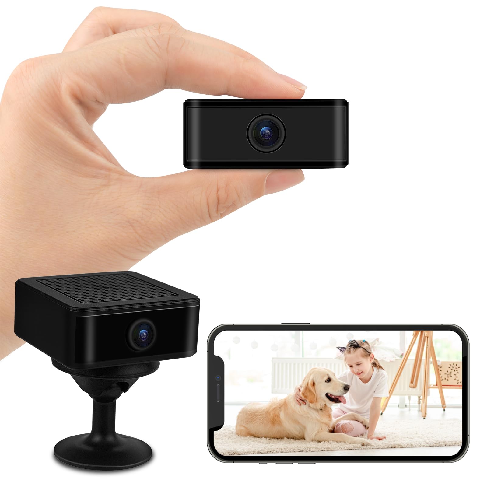 DUVIX Mini Camera Hidden Camera Nanny Cam 1080P WiFi Wireless Surveillance with Motion Detection Auto Night Vision for