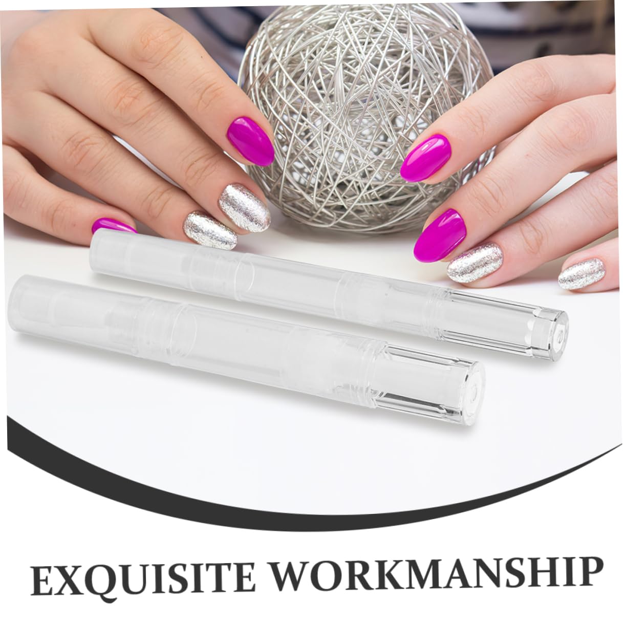 SOESFOUFU Mini Cuticle Oil Pens 12 Empty Nail Oil Bottles Refillable Lip Gloss Tubes Nail Polish Pen Refills