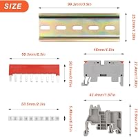 SRJQXH DIN Sínes Sorkapocs, Gyors Vezetékkötő Blokk, Lángálló, 0.5-2.5 mm² Kábelekhez, Elektromos Csatlakozó Elosztó, 32A, Réz, Szerelhető 2