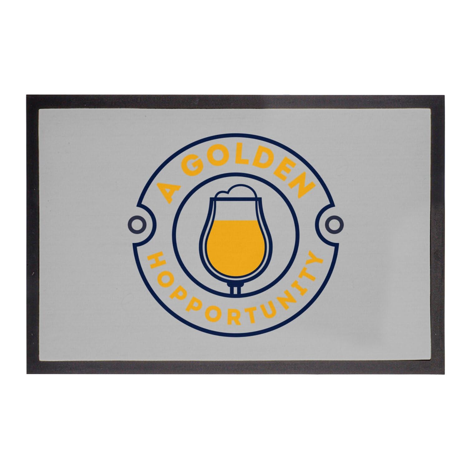 Paillasson Gris 75x50cm tapis de porte Golden Opportunity Beer Bar