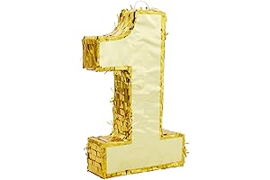 All-In-One Party Solution: Juvale Gold Foil Number 1 Pinata for 1st Birthday Festivities