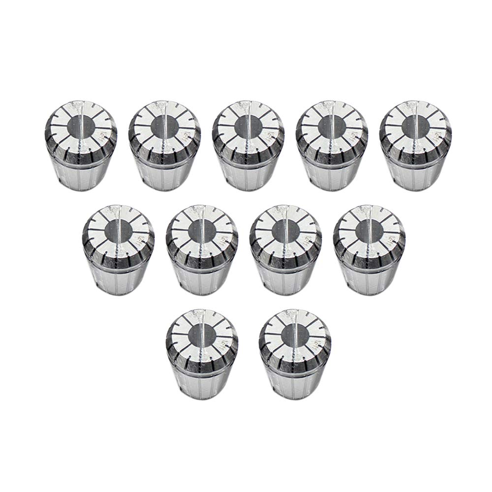 11-częściowy zestaw uchwytów zaciskowych ER32 1/8 "- 4/5" z 3M-6-ER32 CNC oś obrotowa 80 obr./min 4. oś 57 silnik krokowy 21 mm średnicy, zestaw tulejek zaciskowych ze stali sprężynowej klucz do