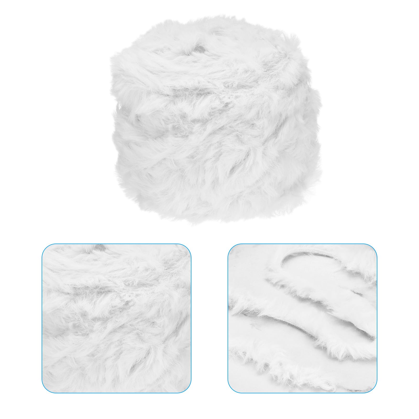PATIKIL 70yds Faux Fur Yarn, 2 Skeins Fuzzy Yarn - Image 3