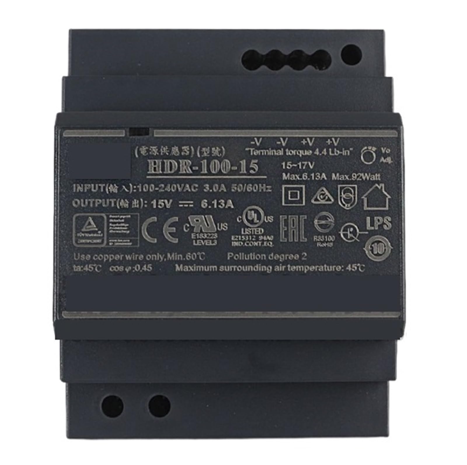 SWEWDSQG HDR-100-48N 100.8W 48V 85 100 switching power supply 100