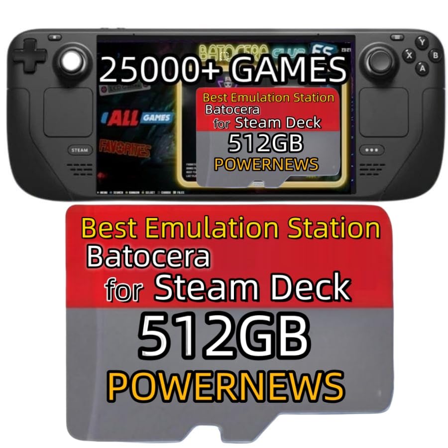 Steam Deck Batocera OS System 512GB micro SD Card Retro Game