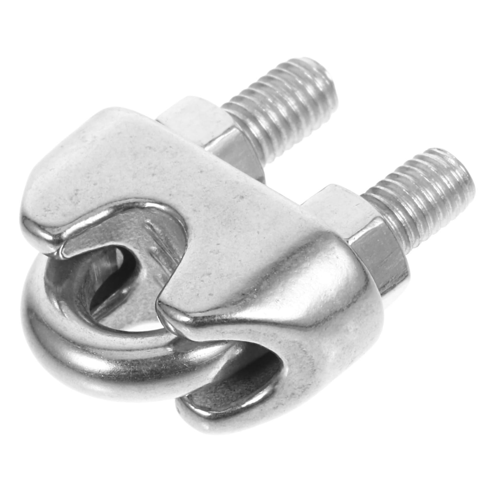 KICHOUSE Stainless Steel Wire Rope Clamp 6mm Multi-Functional Cable Clip Clamp for Wire Rope Steel Cable Fastening