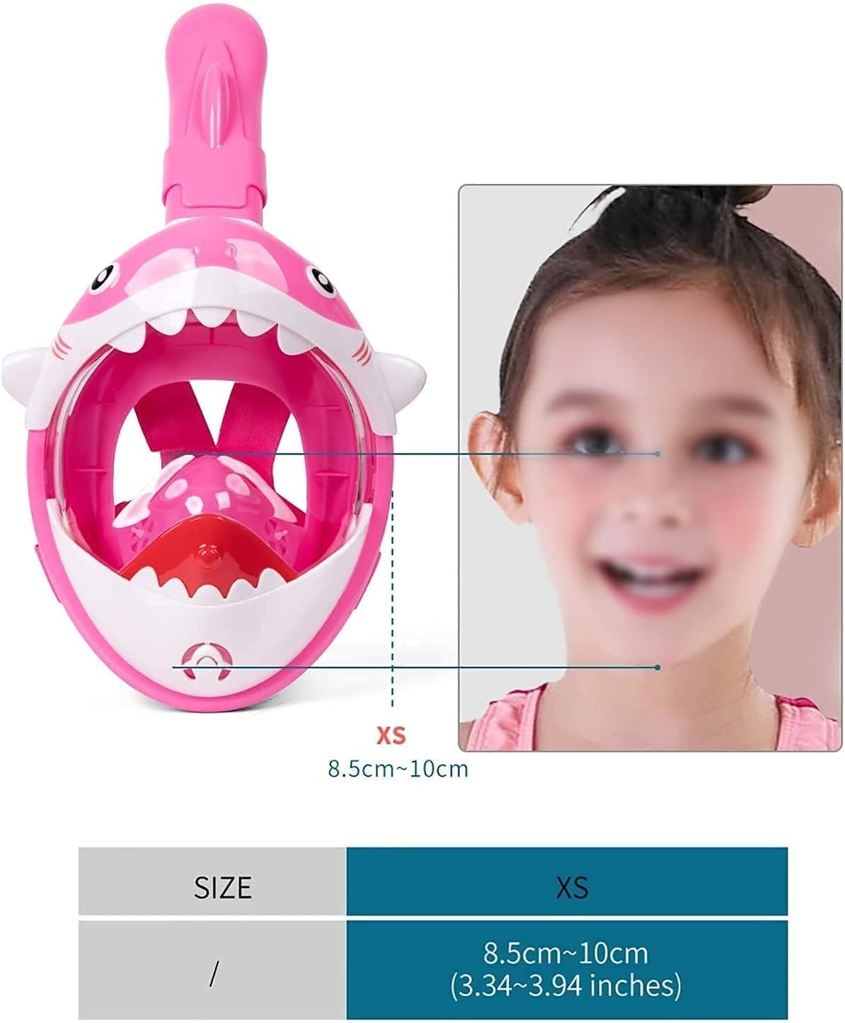 Masque de plongée pour Adultes, Masque de plongée intégral pour Enfants, Masque de plongée sous-Marine Anti-buée pour Masque de Natation pour Enfants