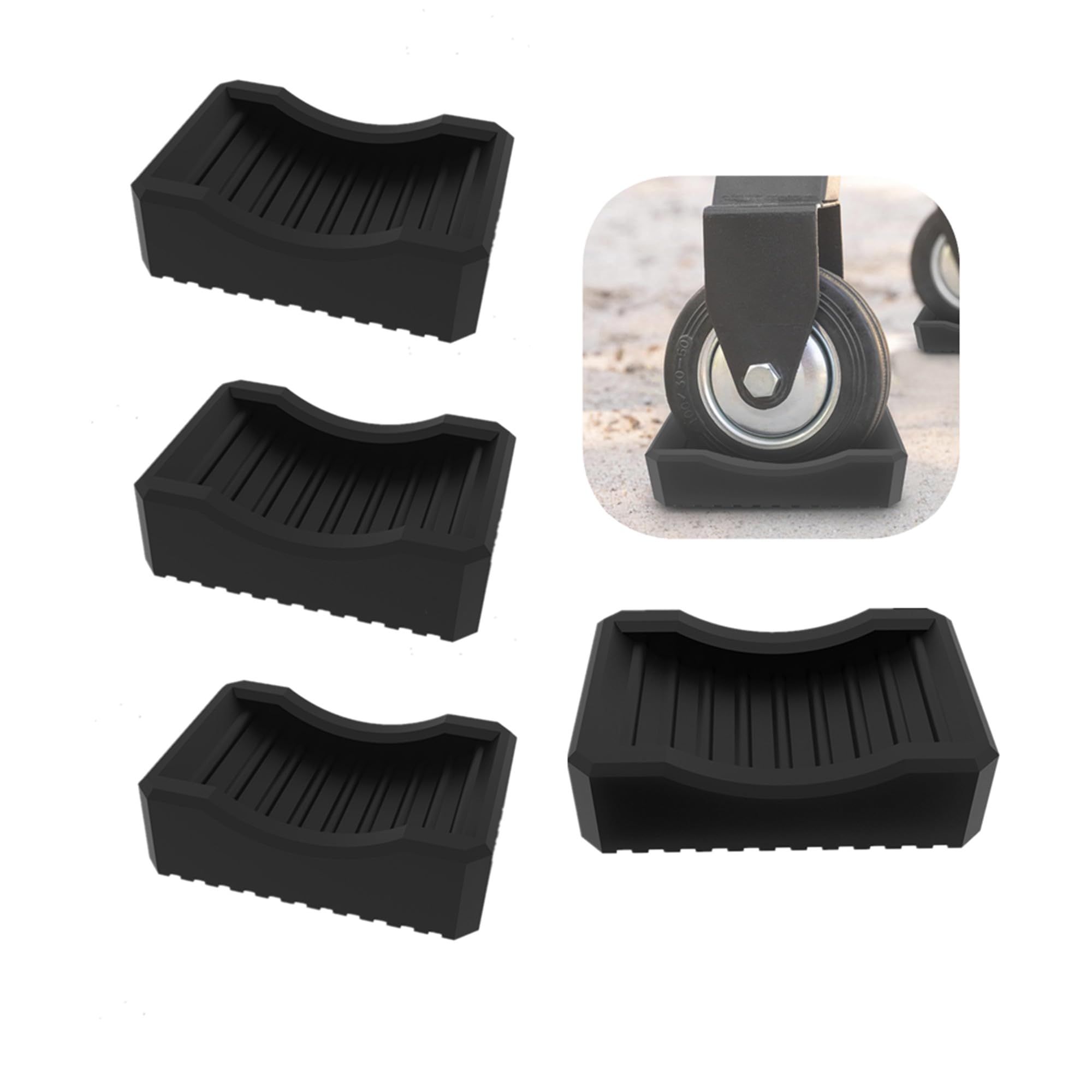 Copas de rueda para muebles/Estufa universal de barbacoa al aire libre, rueda fija antideslizante, tazas de silicona antideslizantes, adecuadas para todas las ruedas pequeñas de