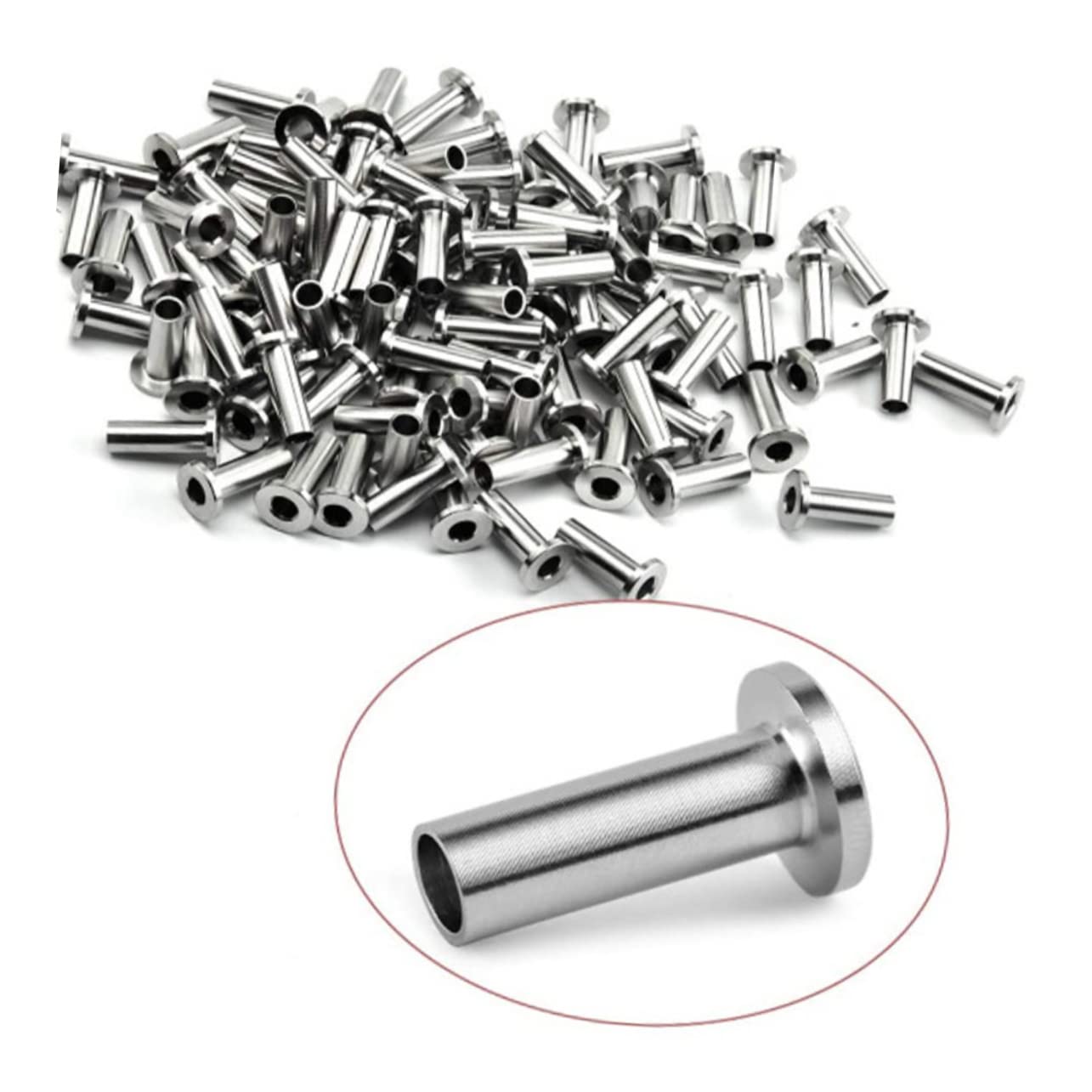 Mikikit 65pcs Cable Railing Wire Rope Accessories Wire Sheathing Easy Install Protective Sleeve