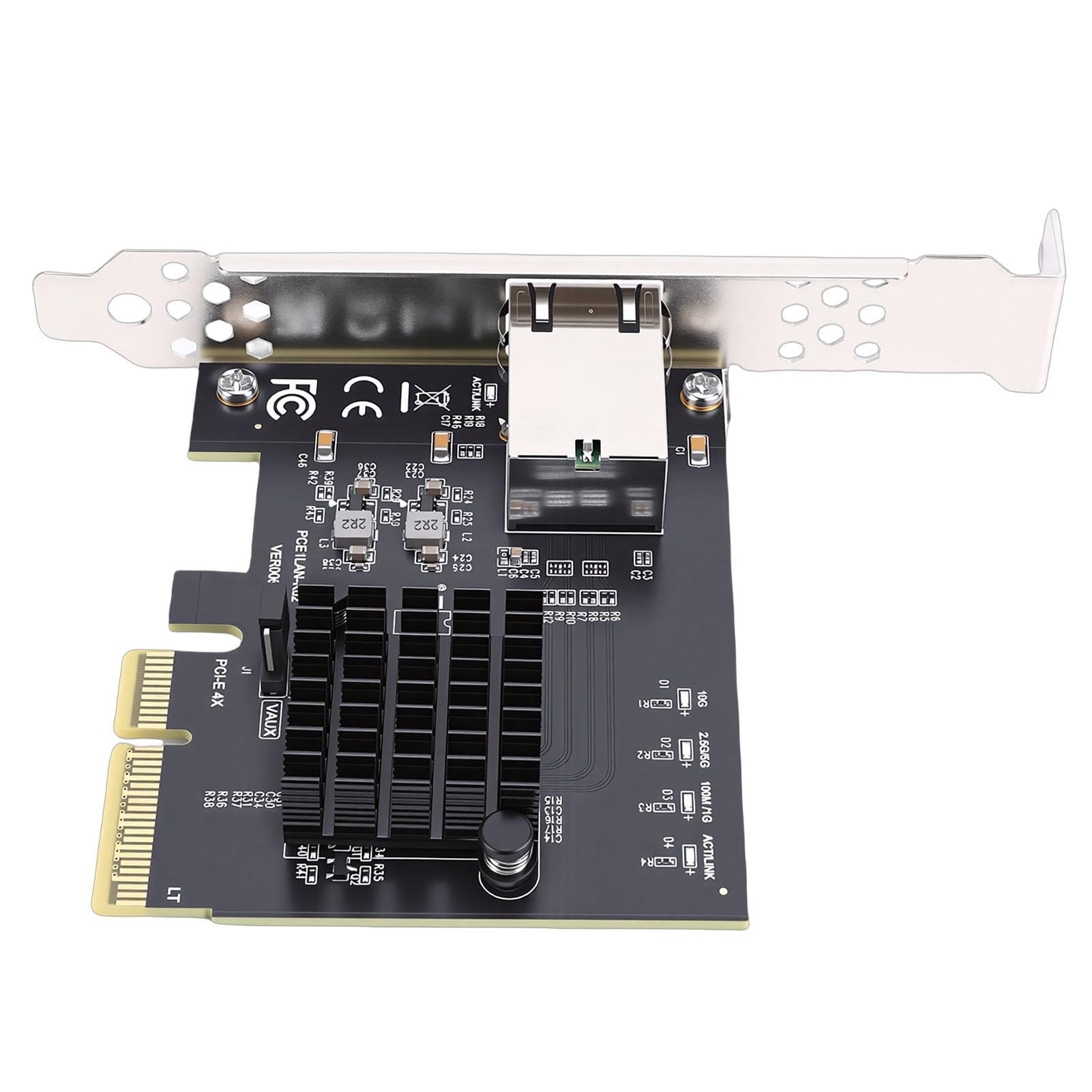 Luqeeg Scheda di Rete Gigabit PCIe 4X, Adattatore Ethernet da 10 Gbps, Scheda di Rete Server con Chip Realtek RTL8127AT, Ideale per, Desktop, Server, PC, NAS e Data Center