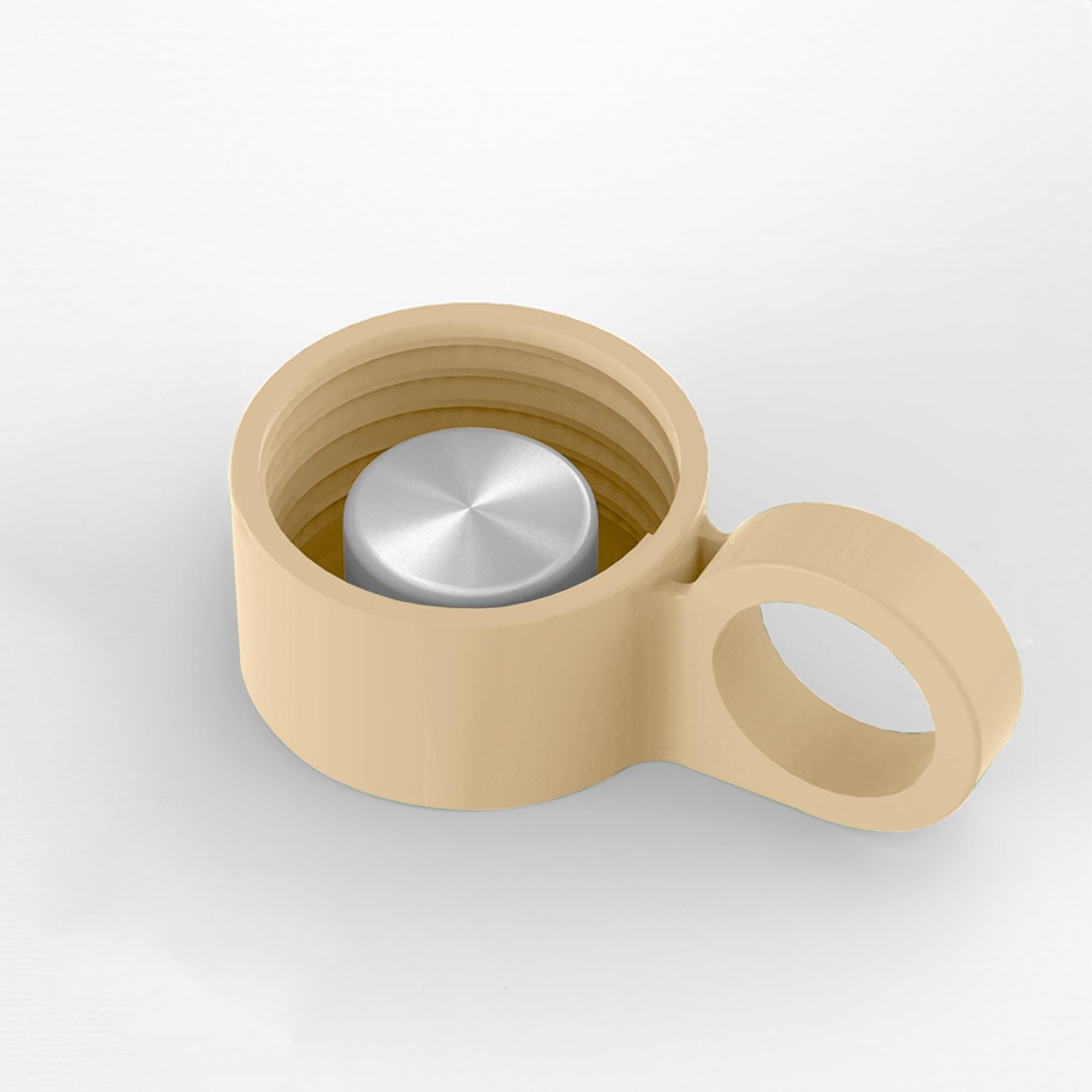 purifyouReplacement Cap for 40, 32, 22, 12 oz Reusable Glass Water Bottle with Time & Volume Markings, Non-Slip Silicone Sleeve and Stainless Steel Lid Insert, Sports Bottle for Water, Milk, Juice