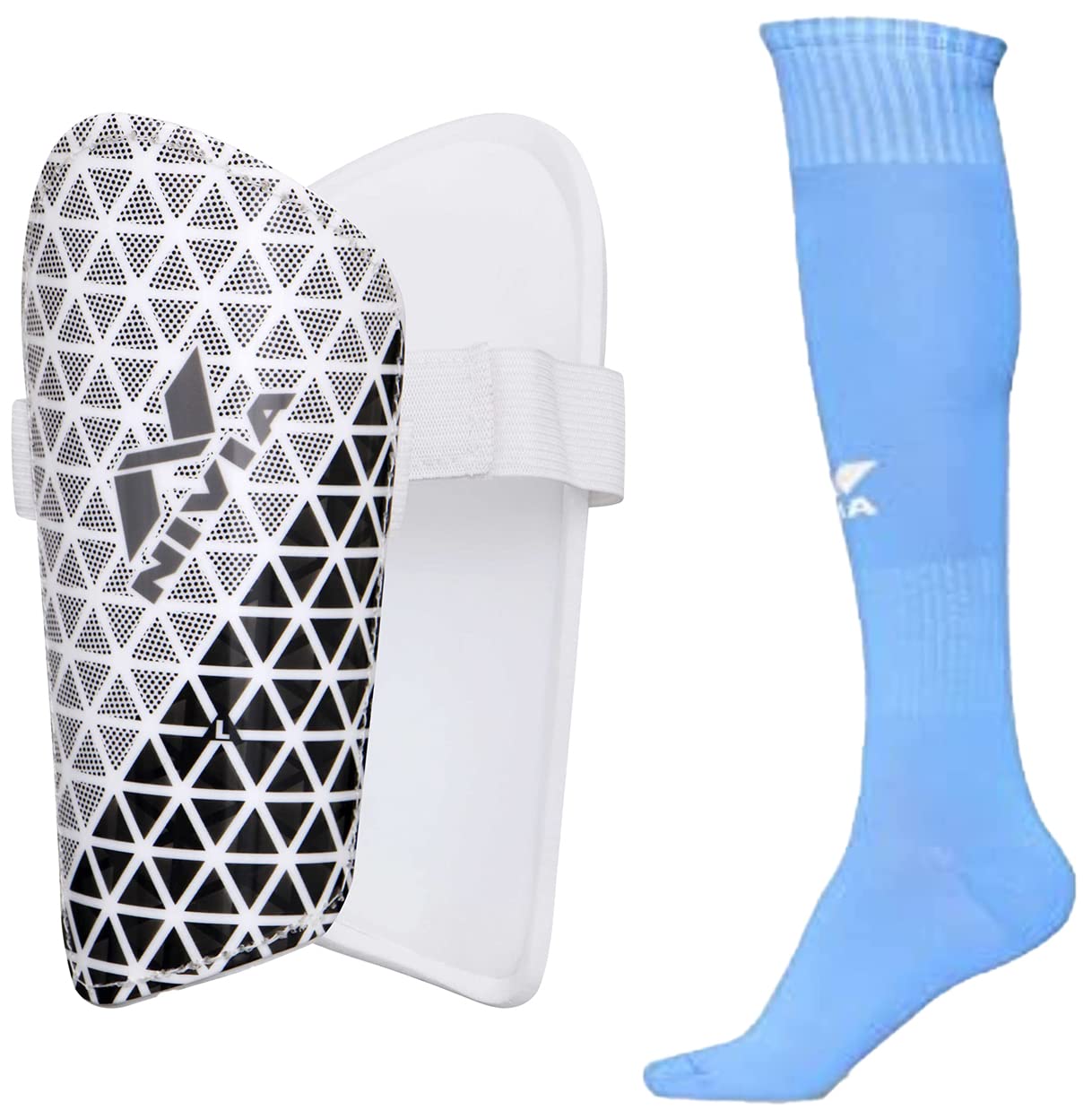 Nivia 805S Wisdom-2018 Plastic Shin Guard, Small (White) & Nivia 728MRW Encounter Blend Stockings, Medium (Royal Blue) Combo (B08615Z47Z) Amazon Price History, Amazon Price Tracker