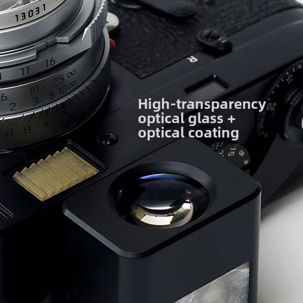 Mirino a livello della vita per fotocamere da 35 mm, alloggiamento in metallo con obiettivo rivestito, compatto 2,5 x 3,5 x 3,5 cm, per fotografia di strada e documentari, disponibile in nero