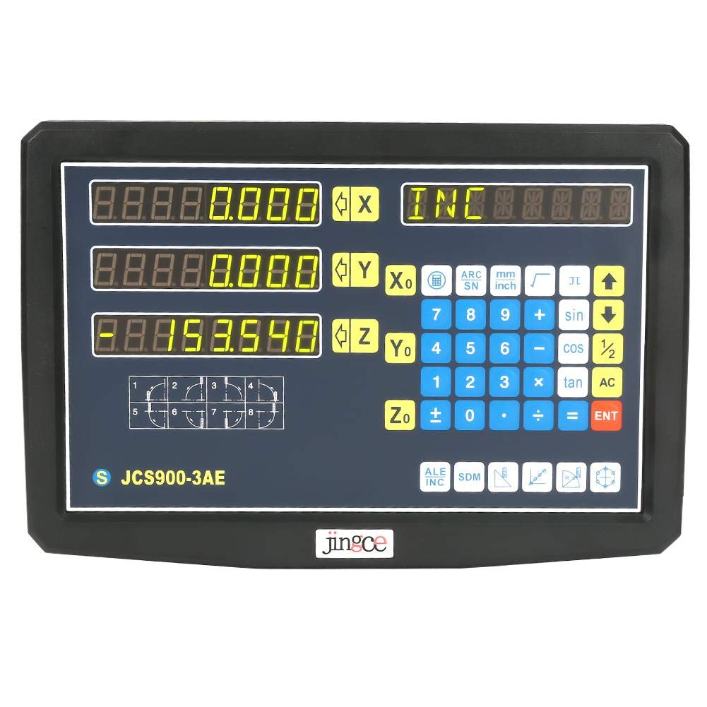 Lecture Numérique DRO JCS900-2AE/JCS900-3AE 2/3 Axes Lecture Numérique AC 110-240V pour Fraiseuse Tour(JCS900-3AE)