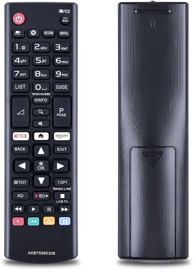 GOUYESHO Mando a Distancia de Repuesto AKB75095308 para LG Smart TV Televisión Compatible con 32LJ610V 43UJ630V 43UJ634V 49UJ630V 49UJ634V 49UJ6309 55UJ6307 55UJ630V 5UJ630V 65UJ6309 65UJ634V