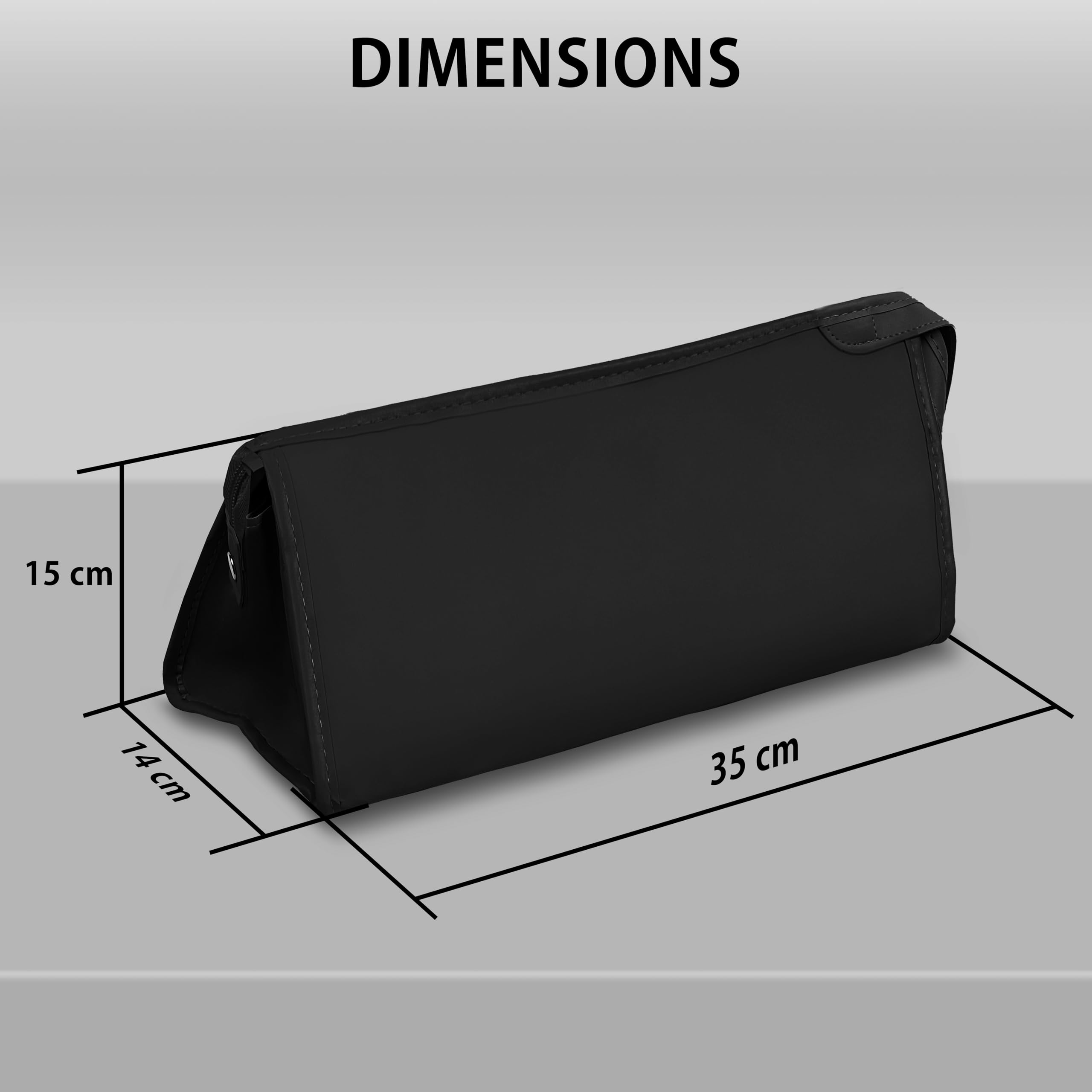 Borsa da Viaggio per Asciugacapelli - [ 35 x 14 x 15 cm ] - Custodia in Pelle Sintetica con Manico - Compatibile con Dyson Airwrap - Nero