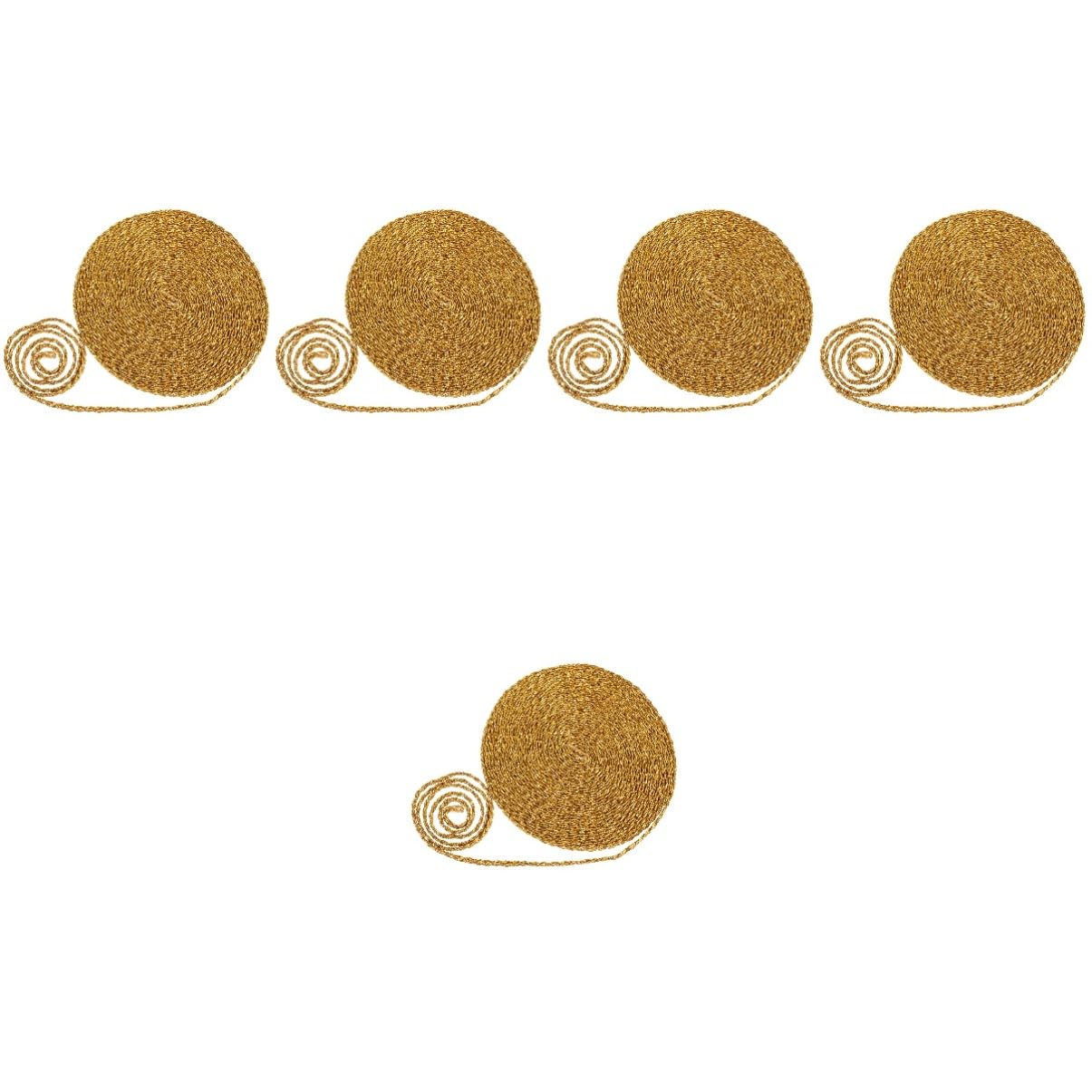Operitacx 5piezas Cinta Decorativa Trenzada Dorada Para Confección y Decoración De Cortinas Ribete Versátil Para Manualidades Fácil De Usar y Lavable Para Accesorios De Ropa y Proyectos