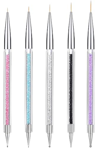 Miniatura 7 de ANGENIL Juego de 15 brochas de uñas acrílicas con uñas de gel UV y bolígrafo de doble extremo, dos separadores de dedos y cepillo suave Kabuki para