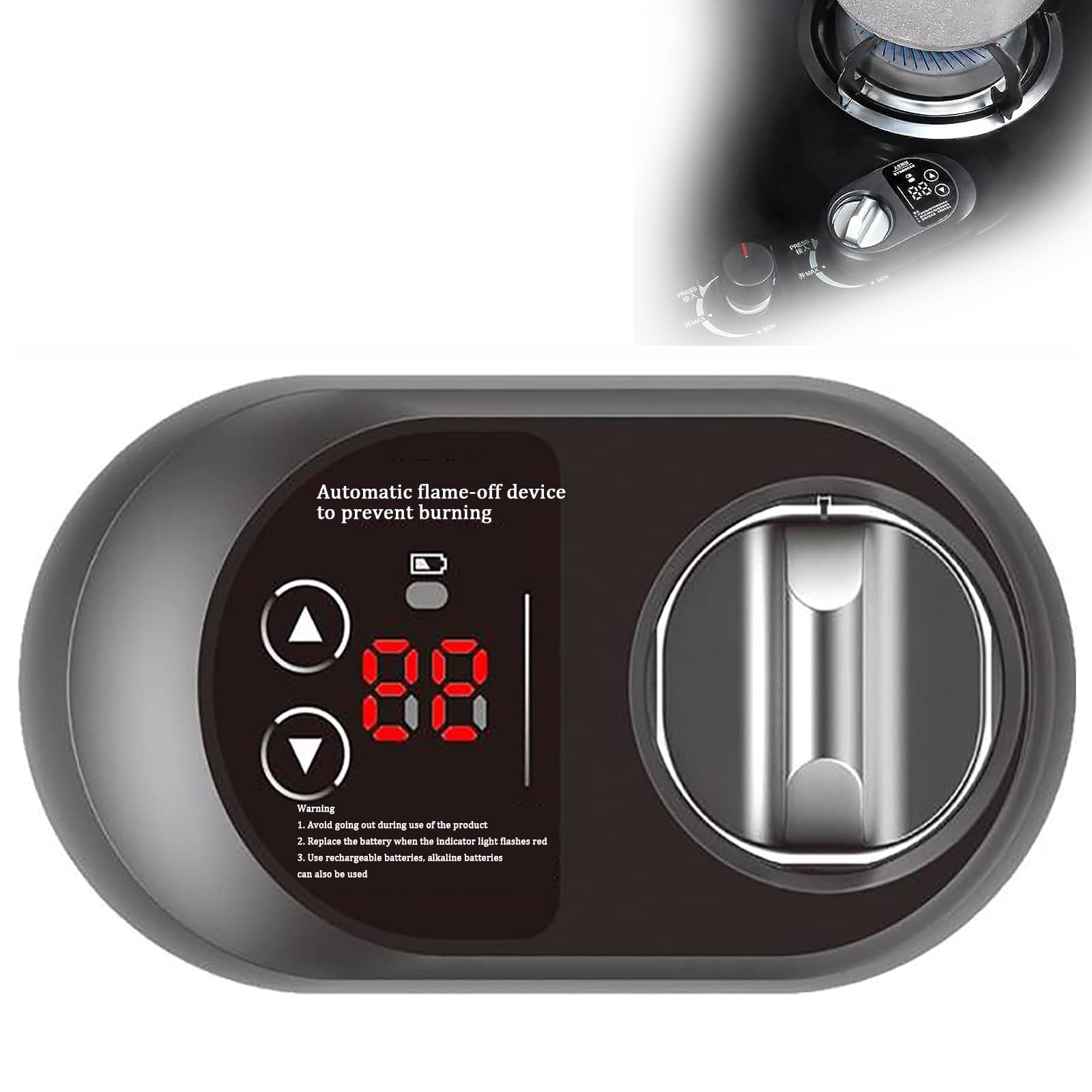 Temporizador De Apagado Automático para Estufa De Gas, Temporizador De 0 a 99 Minutos, Interruptor Inteligente De Cocina, Accesorio Antisecado, Previene Incendios Y Combustión