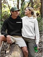 Vista 6 de GODMERCH Sudaderas con capucha bordadas personalizadas con números romanos, sudaderas a juego para parejas, sudadera con capucha personalizada